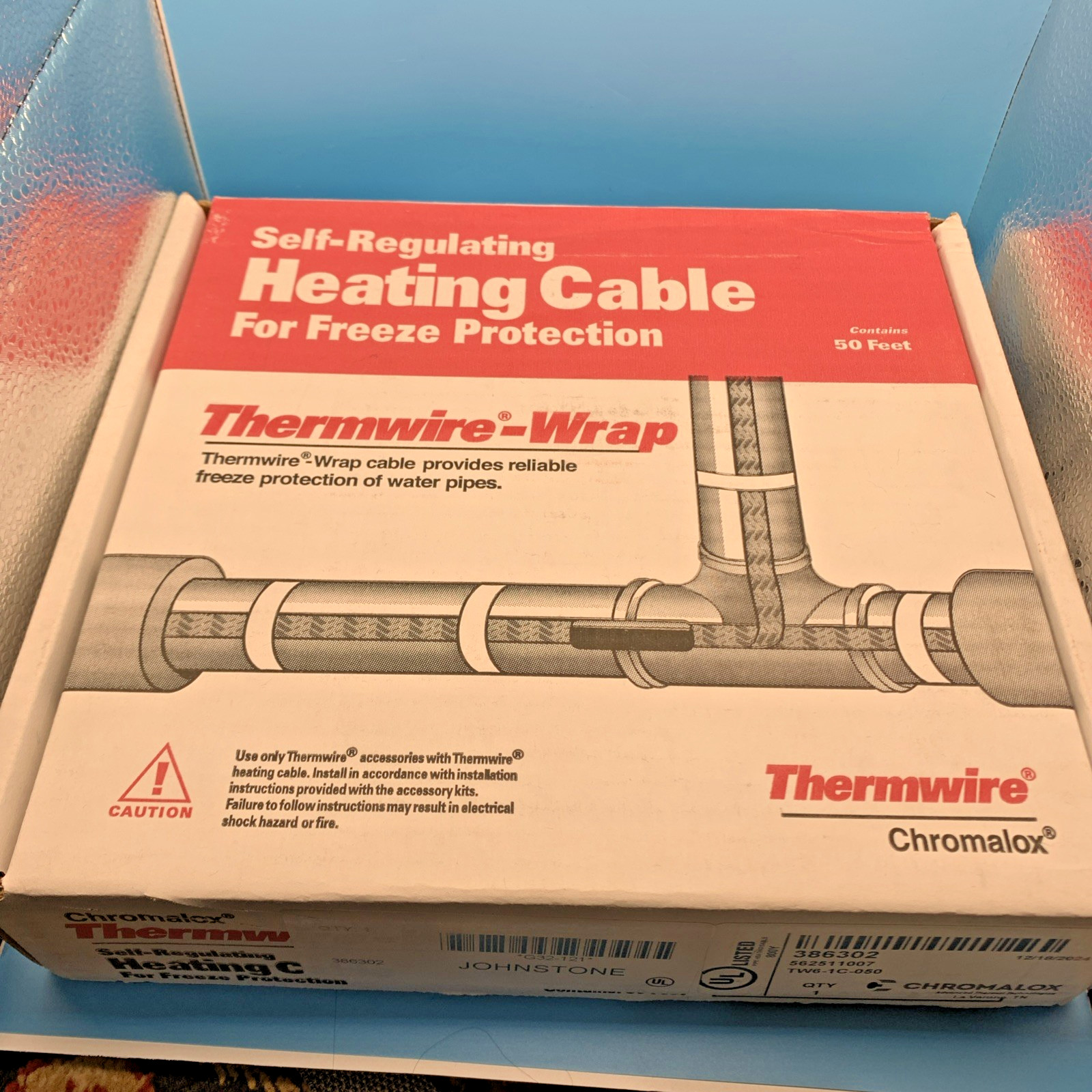 CHROMALOX THERMWIRE (TW6-1C-050) 50' Brand New