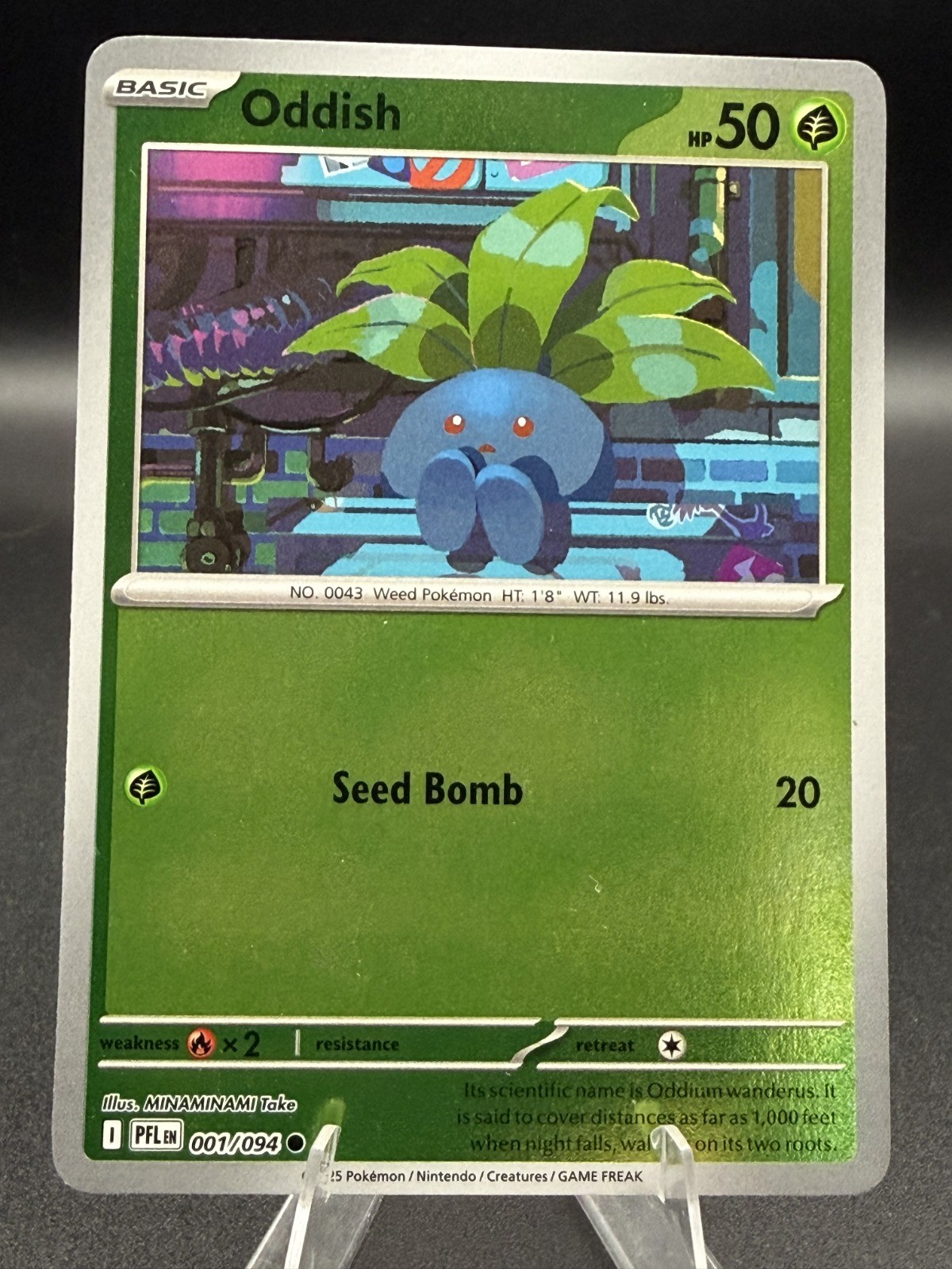 Oddish 001/094 ME02: Phantasmal Flames Reverse Holo- Pokemon TCG- NM