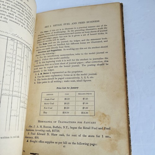 Antique "Bookkeeping Introductory Course" George Miner 1912 Moore Miner series - Picture 16 of 18
