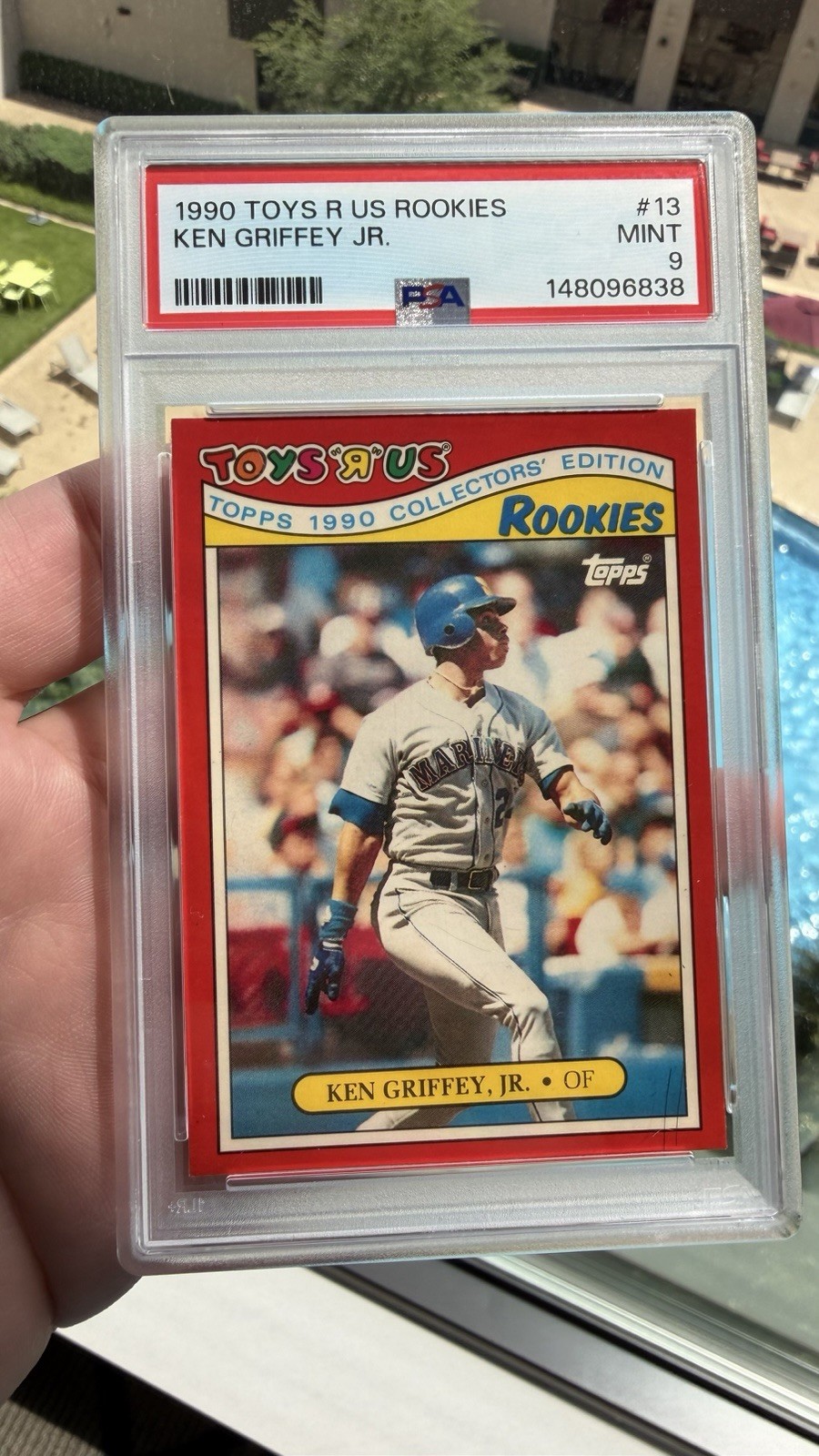1990 Topps Toys R Us Rookies Ken Griffey Jr Rookie RC #13 Mariners PSA 9 MINT