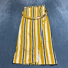 Cotton On Woven Melanie Wrap Midi Skirt Womens XS Golden Yellow Daisy Striped
