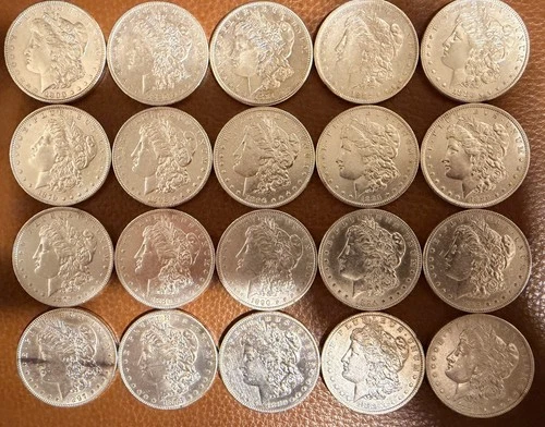 Roll Of 20 Uncirculated 1878-1900 Mixed Years Morgan Silver Dollars