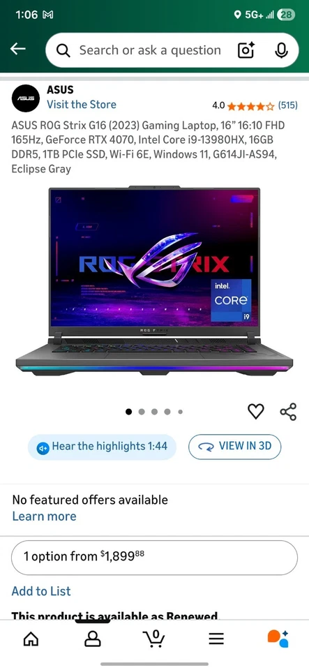 ASUS Gaming Laptop - Image 4 of 4