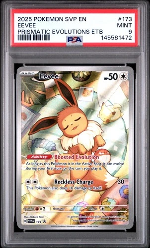 2025 POKEMON SVP EN-SV BLACK STAR PROMO #173 EEVEE PSA 9