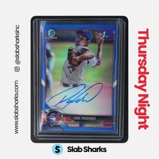 2018 BOWMAN #CPA-EPA ERIC PARDINHO CHROME 1ST PROSPECT AUTO BLUE /150