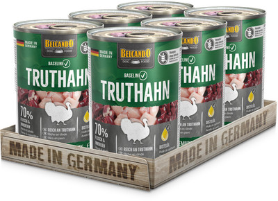 BELCANDO Baseline Truthahn 6x400g Nassfutter Futter Hundefutter getreidefrei dog