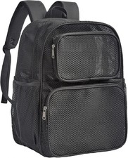 Large Mesh Backpack, Semi-transparent Student See Through Mesh...