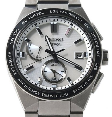 SEIKO ASTRON NEXTER SBXY049 8B63-0BD0 Solar Radio White Dial Titanium Mens Watch