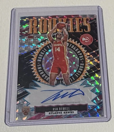 ASA NEWELL 2025-26 Topps FINEST ROOKIES AUTO /25 BLACK GEOMETRIC REFRACTOR SSP