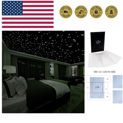 Realistic 3D Domed Glow in The Dark Stars,606 Dots for Starry Sky, Home Decor...