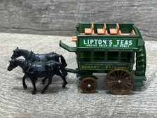 Vintage Lledo England Days Gone Lipton Tea Carriage Horses Diecast Wagon