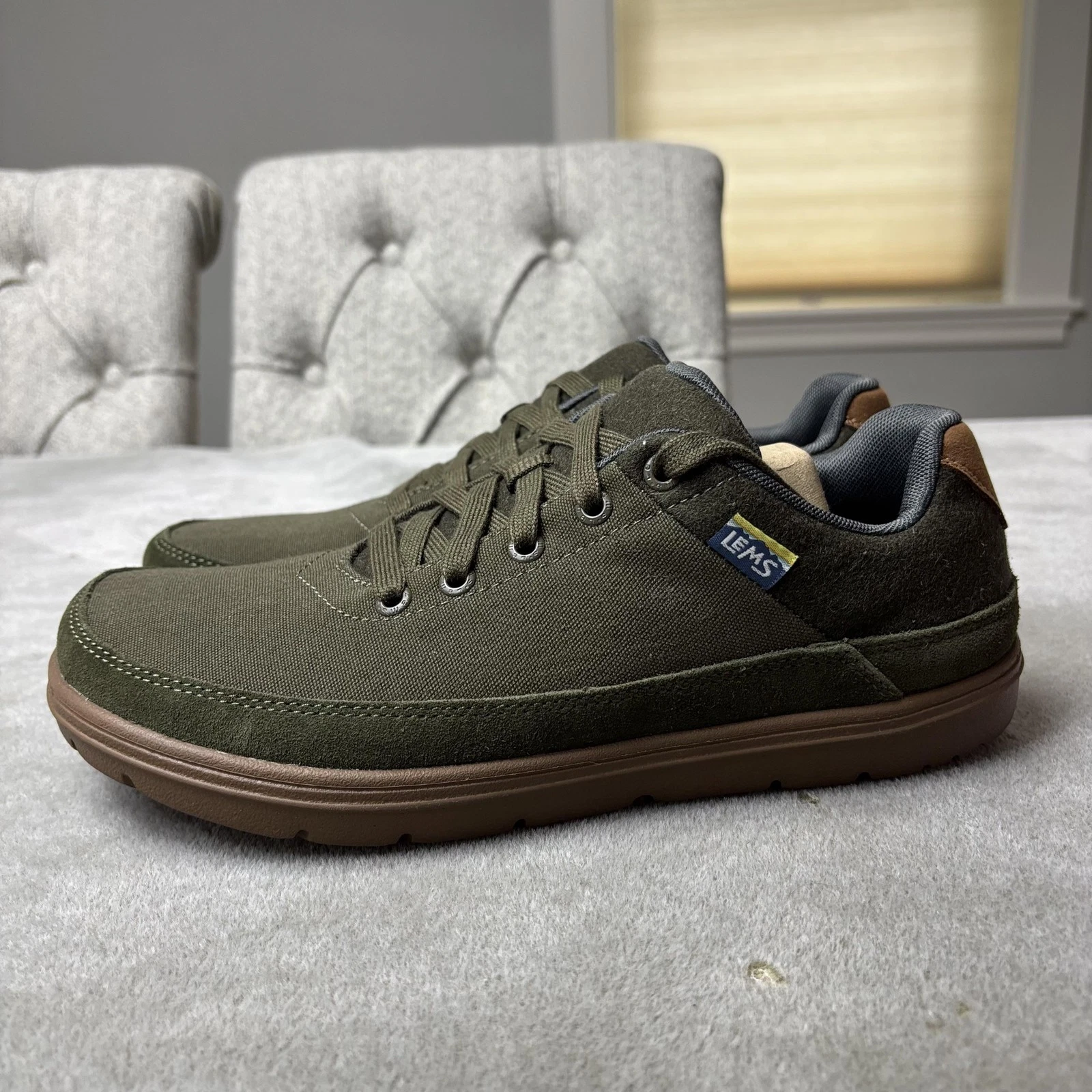 Lems Chillum Shoes Mens Size 8.5 Green Spruce Lace Up Low Top Casual Sneakers
