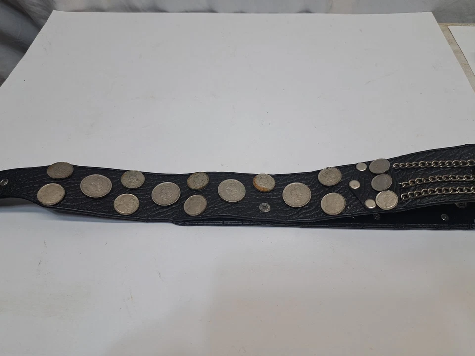 CINTURÓN MONEDA CABALLO CUERO RIÑÓN MOTO VAQUERO GAUCHO ARGENTINO DE COLECCIÓN 34-38 pulgadas Foto 3 de 4
