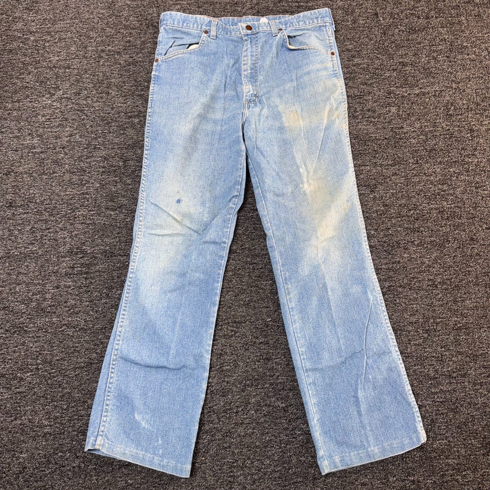 Vintage 70s Levi Strauss Cut tag RARE Straight Denim Jeans - Mens SZ 34x30 Blue