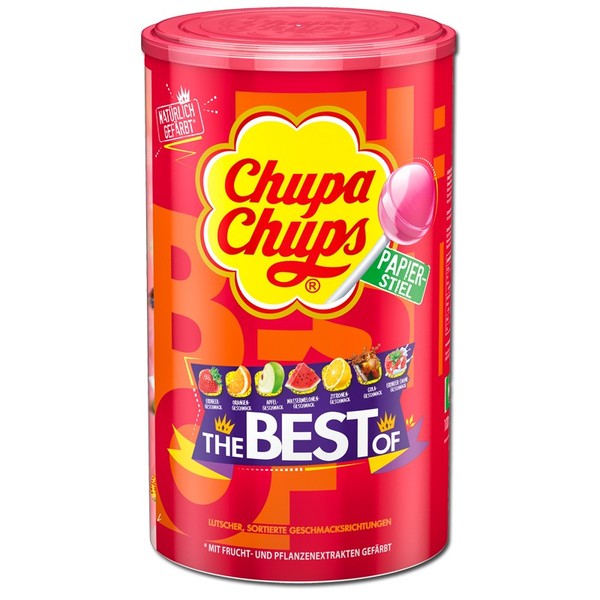 (12,29€/1Kg) Chupa Chups Lutscher The Best Of, Lolly, 100 StüCk-image