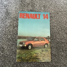 Renault 14 Car Sales Brochure UK Market 1976 A5 Size