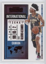 2020 Panini Contenders International Ticket Red Shai Gilgeous-Alexander #13 0x49