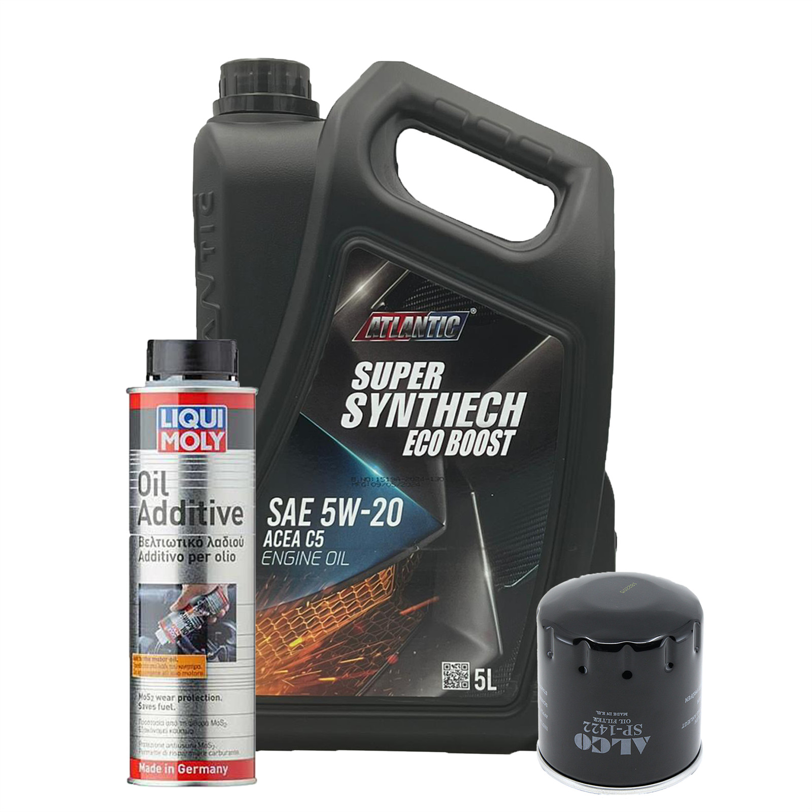 5w20 Fully Synthetic Ecoboost Engine Oil ACEA C5 5L + Oil Filter + Oil Additive