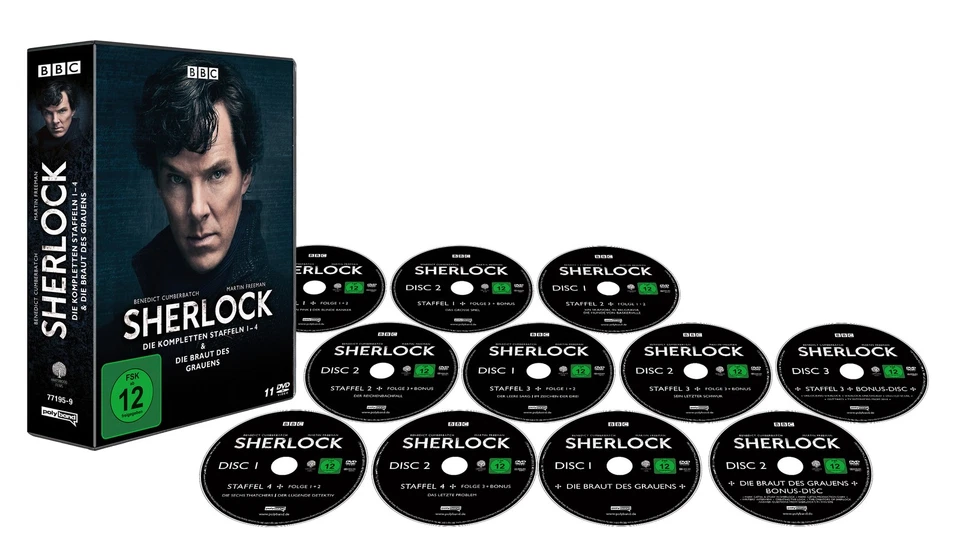 Sherlock - Die komplette Serie: Staffeln 1-4 & Die Braut ... DVD *NEU*OVP* - Image 4 of 4