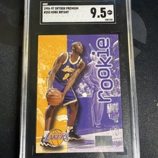 Kobe Bryant 1996-97 Skybox Premium #203 Rookie Card LA Lakers SGC 9.5 MT+. rookie card picture