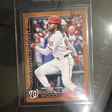 Topps 2025 Series 1 Gold James Wood #181 Rookie Nationals Card /2025