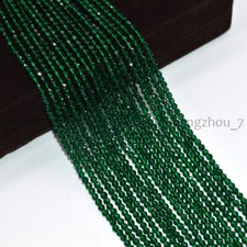 Wholesale 10 Strands 3mm Faceted Deep Green Spinel Round Gems Loose Beads 15''