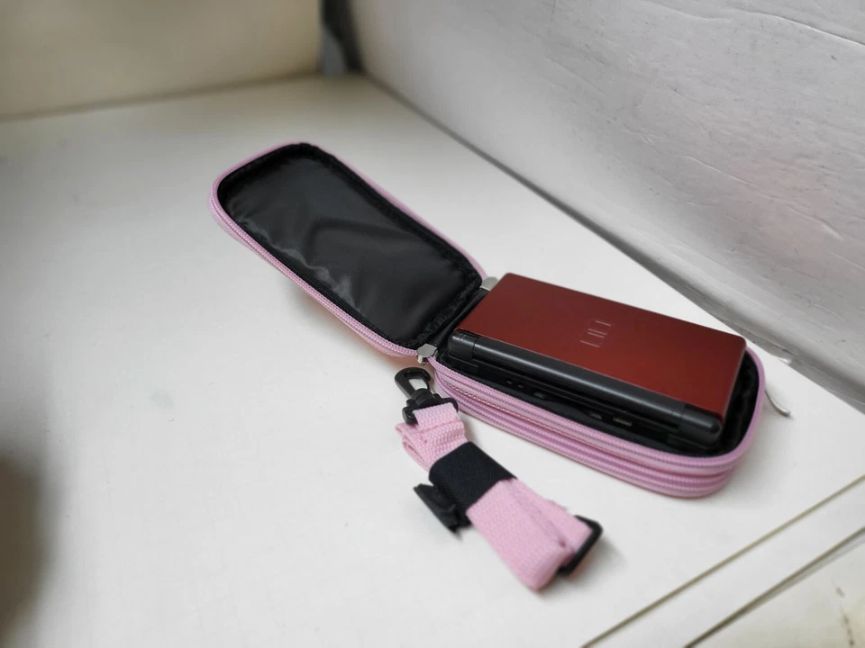 NUEVO ROSA Estuche Cartera con Doble Cremallera + Correa para el Hombro para Nintendo DS Lite #11E Foto 2 de 4