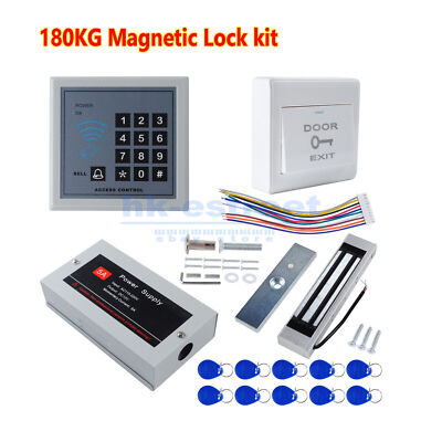Full Set RFID Door Access Control System Kit 180kg 350LB Electric Magnetic Lock