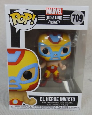 Funko Pop ! Marvel Lucha Libre Edition - El Heroe Invicto 709 Booble-Head Figur