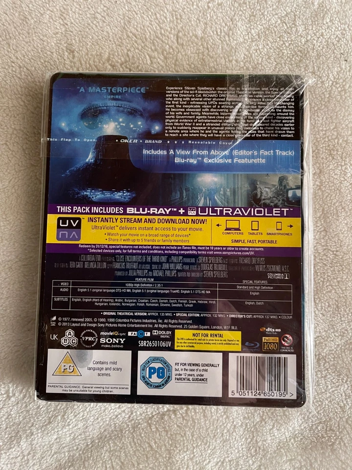 Close Encounters Of The Third Kind Steelbook UK ** Like New ** - Image 2 of 2
