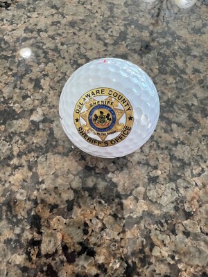 LOGO GOLF BALL-ORIGINAL DELAWARE COUNTY SHERIFF S OFFICE-PA-OLDER LOGO 