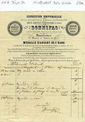 Facture Commerciale Paris 1910 – En-tête Fabricant De Boutons – Document Belle Epoque