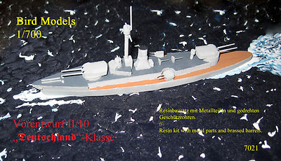 Vorentwurf II/10 Deutschland-Klasse      1/700 Bird Models Bausatz / resin kit