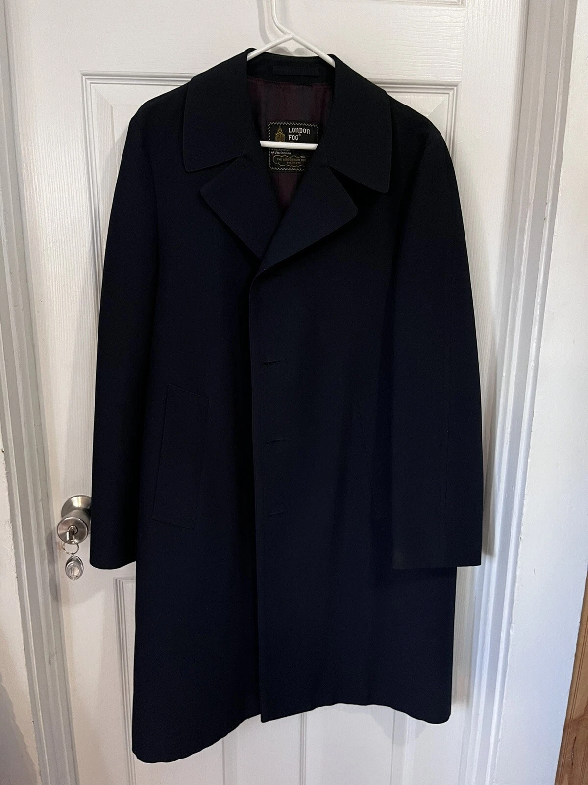 LONDON FOG Men’s VINTAGE BLUE RAINCOAT/TRENCH/OVERCOAT 40 REG