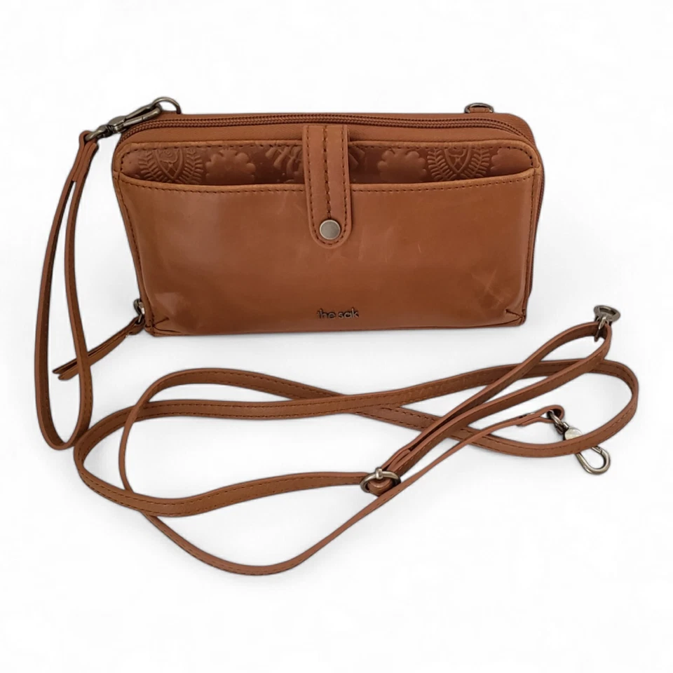 The Sak Iris Embossed Leather Zip Around Crossbody Phone & Card Holder Wallet - Image 3 of 4