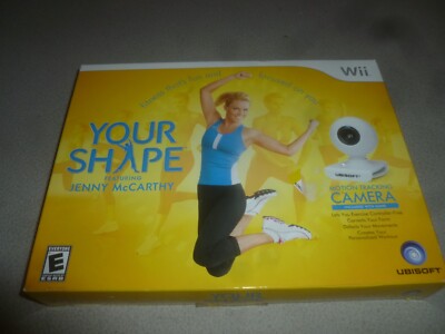 Wii YOUR SHAPE JENNY MCCARTHY TRAINER FITNESS GAME MOTION CAMERA ...