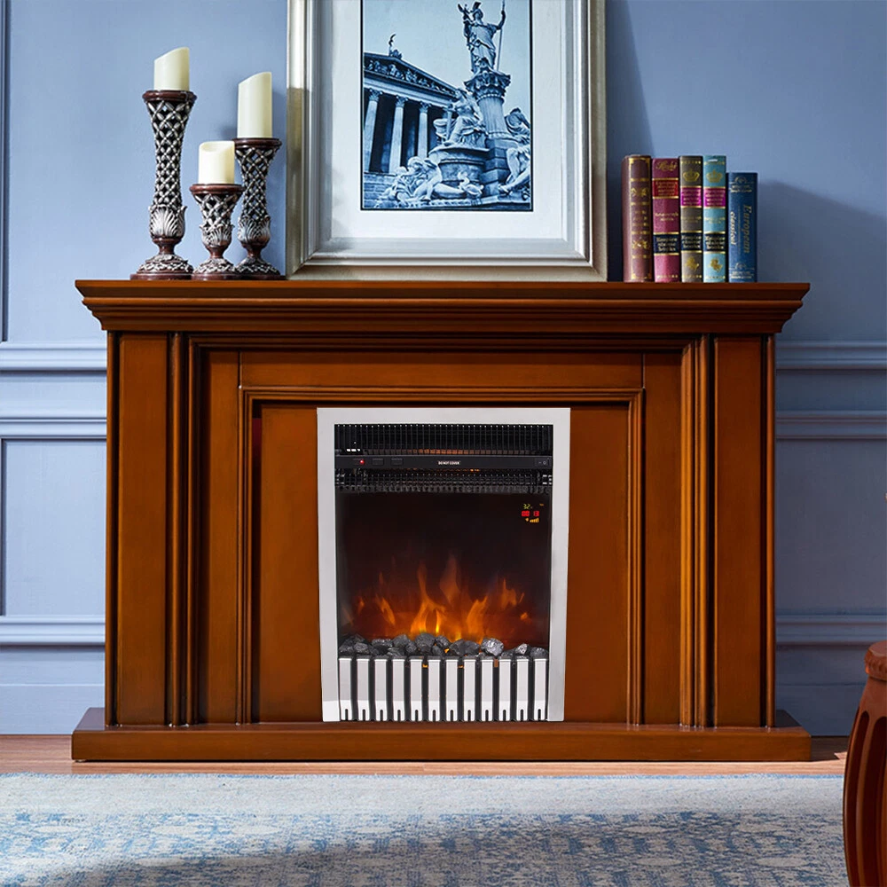 2000W Electric Fireplace Insert LED Heater Stove Adjustable Flame Remote  Control | eBay