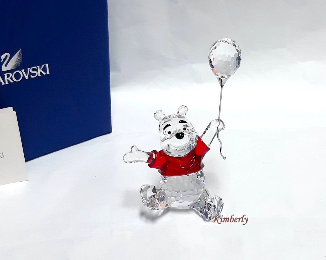 Swarovski Winnie The Pooh Disney Bear Balloon Red/Clear Crystal