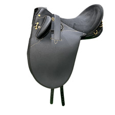 Synthetic Australian Stock Saddle Without Horn StockSaddle Black/Brown 18