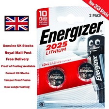 2x Energizer CR2025 3V Lithium Coin Cell Battery DL2025