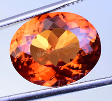 FLAWLESS Natural Imperial Topaz 11.80 Ct Untreated Oval Certified Loose Gemstone