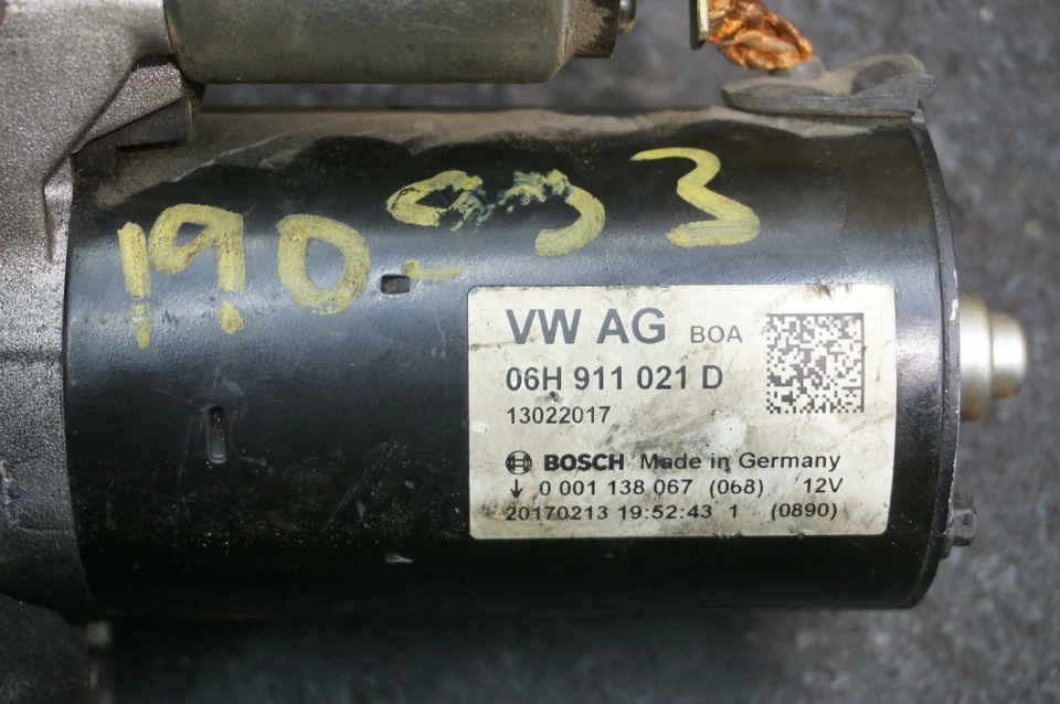 2.0L I4 TFSI Turbo Start Stop Starter 7L8 06H911021D OEM Porsche Macan 2017-18 - Image 4 of 4