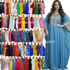 African Dashiki Women Loose Maxi Dress Dubai Kaftan Moroccan Robe Caftan Gown