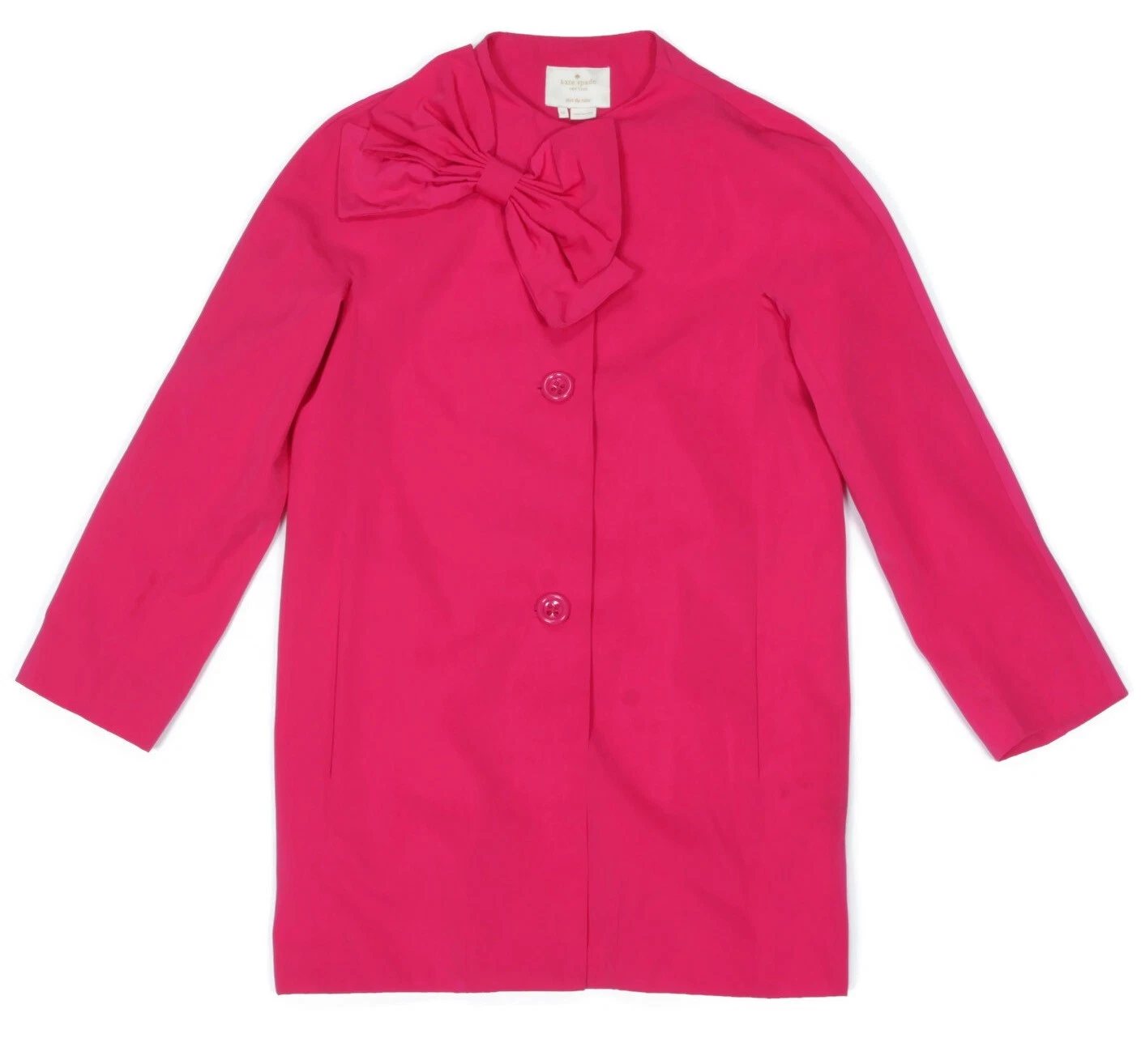 Kate Spade Ragazze Rosa Grande Fiocco Sweetheart Giacca Barbiecore Tg 12 951