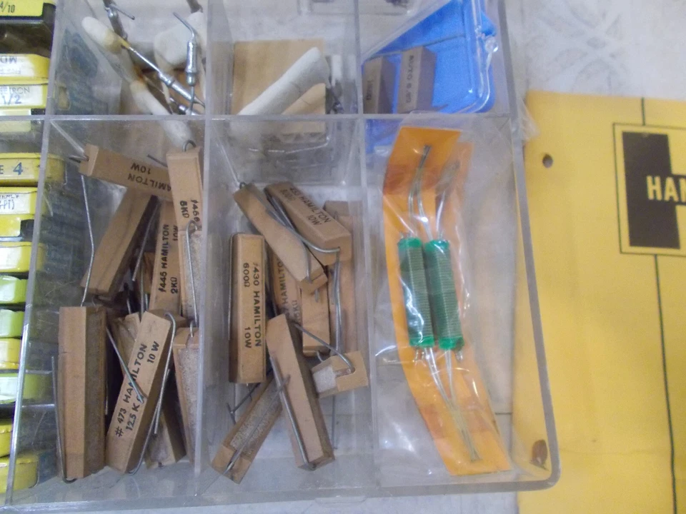 Большой лот проволоки намотки резистор разнообразие набор Hamilton Hall 50 + шт. Новый из старых запасов - Изображение 2 из 4