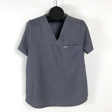 FIGS Catarina One-Pocket Scrub Top Women  s Large Gray Uniform Medical Healthcare