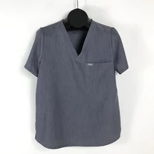 FIGS Catarina One-Pocket Scrub Top Women’s Large Gray Uniform Medical Healthcare