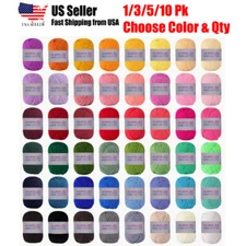 Yarn Soft Crochet Knitting Acrylic Crocheting Multicolor Yarn 50g (1/3/5/10)