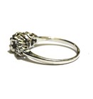 14k white gold .30ct VS1 I round diamond cluster ring 3.7g womens vintage 8 — photo 3