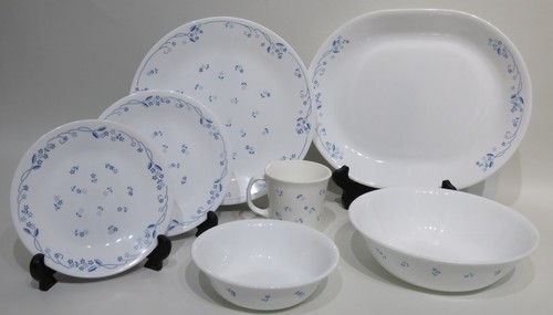 Corning Corelle Blue White "Provincial Blue" 8½" Serving Bowl & 2 ~12¼" Platters - Picture 5 of 5